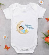 Resim Bitmeyenkartus Bk Kids Isimli Uykucu Oğlan Tasarımlı Bebek Body Zıbın - Model 1 Çok Renkli 