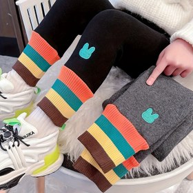 Resim 2 adet kız çocukları tayt dış giyim Sonbahar tarzı Batı kız çocukları kıyafetleri pantolon 