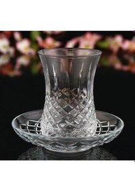 Resim 561-201 Çay Takımı Alfa Dekor 6 Kişilik 12 Parça Şeffaf 