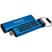 Resim Kingston Ironkey 256 GB Keypad 200 Fıps 140-3 Taşınabilir Type-c Flash Bellek 