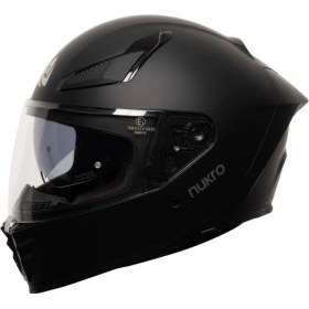 Resim Nukro 853 Solid Matt Black Full Face Motosiklet Kaskı 