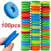 Resim 100 Adet EVA Köpük Olta Makarası - Canlı Renkli Çeşitler, Balıkçılar İçin Dayanıklı Fırdöndü Makaraları, Karışık Renkler (Rastgele Kombinasyon) - Noel, Babalar Günü, Paskalya ve Sevgililer Günü için İdeal Hediye 