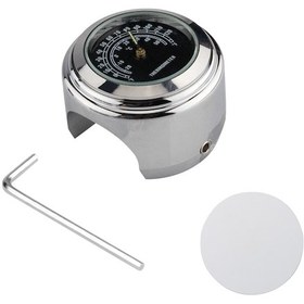 Resim Tenfowee 22-25mm Bisiklet Ve Motosiklet İçin Şık Termometreli Kronometre, Gömme Pil, Alüminyum Alaşım 