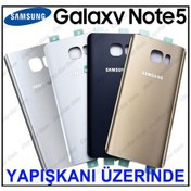 Resim Samsung Galaxy Note 5 Arka Pil Kapak Batarya Kapağı Cam 