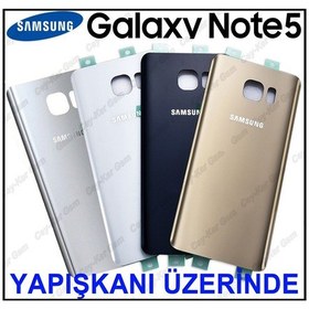 Resim Samsung Galaxy Note 5 Arka Pil Kapak Batarya Kapağı Cam 