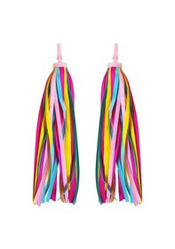 Resim Tenfowee Çocuk Bisikleti, Scooter Ve Tricycle İçin Renkli Dekoratif Tassel Şeritleri - Eğlence Ve Güzellik Katıyor Siyah 