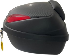 Resim WHEELIE XT66-B 52 Litre Motosiklet Arka Çanta Siyah Su Geçirmez ABS Top Case Bagaj Üniversal 
