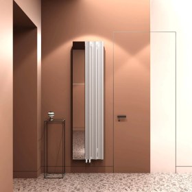Resim Carisa Entree Dikey Alüminyum Radyatör Modern Tasarım Beyaz 180X47 cm 