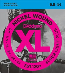 Resim D'Addario EXL120+ XL Nickel Serisi Elektro Gitar Tel Seti (Super Light Plus - 9.5-44 - Nickel Wound) 