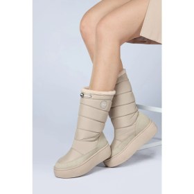 Resim Jump 60116 Suya Dayanıklı Kaydırmaz Taban Bej Kadın Kar Botu 