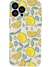 Resim mooodcase Iphone 13 Pro Max Uyumlu Limon Desenli Kamera Lens Korumalı Darbe Emici Silikonlu Lansman Kılıf 