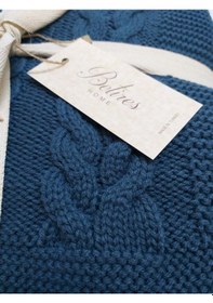 Resim Betires Home Ca15002 Örgü Battaniye İndigo - Çift Kişilik 