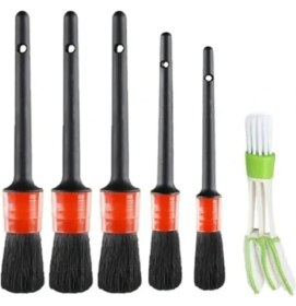 Resim Araba Temizlik Detay Fırçası 5+1 Set 