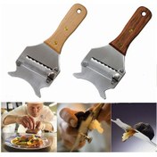 Resim Shineyee Ahşap Saplı Paslanmaz Çelik Truffle Dilimleyici - Ergonomik Kullanım, Verimli Kesim, Mutfak Aleti Aynızıra Ağacı Saplı 