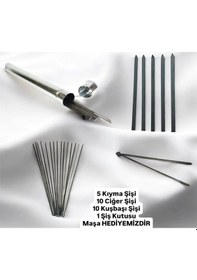 Resim Kebap Seti,5 Adana Kebap Şişi,10 Ciğer Şişi-10 Kuşbaşı Kebap Şiş 