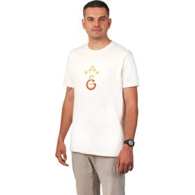 Resim Galatasaray Orijinal 5 Yıldız Ekru Forma T-Shirt 