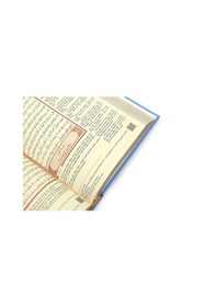 Resim Almanca Mealli Medine Hatlı Kuranı Kerim Ve Seccade Seti Mavi 