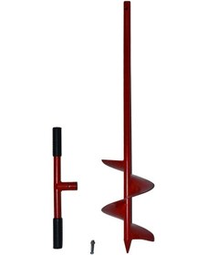 Resim Toprak Burgusu Kuyu Açma Makinesi Montaj Kollu 20 Cm Çap Kırmızı 