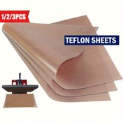 Resim 1/2/3 Adet Teflon Fırın Kağıdı 12×16'' (30x40cm) PTFE Teflon Tabak Astarı, Yüksek Isıl Dirençli, Yapışmaz Yağlı, Yeniden Kullanılabilir, Isı Presi ve Pişirme için Harika Seçim 