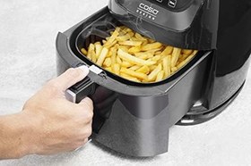 Resim CASO AF 255 sıcak hava fritözü 3 l, ızgara dahil, 1 kg, 60 - 200 °C, güçlü 1400 W, yağsız, paslanmaz çelik iç kısım, siyah 