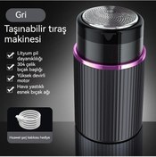 Resim Elektrikli Tıraş Makinesi Tam Vücut Yıkama Sakal Bıçağı Seyahat Kompakt Taşınabilir Erkek Tıraş Makinesi Nesil Gri 