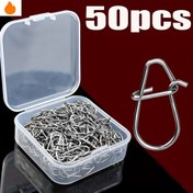 Resim 50 adet Paslanmaz Çelik Balıkçılık Snap Swivels - Balık ve Tuzlu Su Balıkçılığı için Ayarlanabilir Kavisli saç tokası, Dayanıklı Açık Hava Balıkçılık Aksesuarları (50 adet), Balıkçılık saç tokası, Balıkçılık, Tuzlu Su saç tokası, Dayanıklı Yapı 