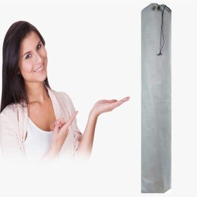 Resim Yolluk İçin Tela Kumaş Halı Hurcu 4 Adet 45x120 Ebat Açık Gri 