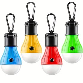Resim 4packs Tent Light, Taşınabilir LED Çadır Işığı Klipsli saç tokası Kasırga Acil Işık, LED Kamp Ampulü Kamp Çadır Işığı Kamp Ekipmanları Yürüyüş Sırt Çantası Balık Tutma Karanlık 