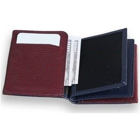 Resim Guard Leather Guard Lacivert - Bordo Çift Renk Bölmeli Hakiki Deri Kartlık Çok Renkli 