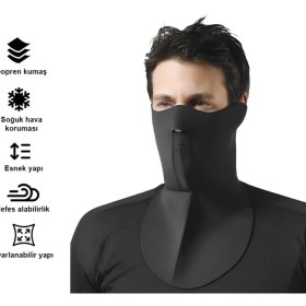 Resim Vexo Motosıklet Maskesı Uzun Genıs 