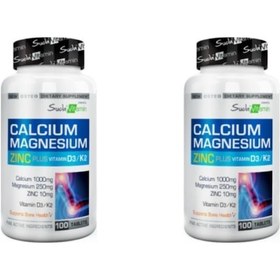 Resim Calcium Magnesium Zinc Plus Vitamin D3 K2 100 Tablet 2 Adet 
