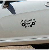 Resim Sones 10 Adet Çocuklar Gemide Uyarı Araba Çıkartmaları Yansıtıcı Çizik Vücut Çıkartmaları Siyah 