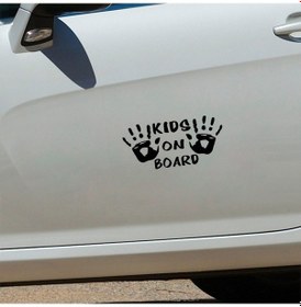 Resim Sones 10 Adet Çocuklar Gemide Uyarı Araba Çıkartmaları Yansıtıcı Çizik Vücut Çıkartmaları Siyah 