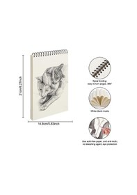 Resim Eskiz Defteri A5 Boyutunda 160 Gr Üstten Telli Karakalem Sketch Book 25 Yaprak - 1 Adet Beyaz 