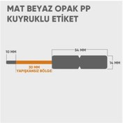 Resim BVER 2000'li Mat Beyaz Opak Pp Yapışkansız Kuyruklu Kuyumcu/gözlükçü Barkod Fiyat Etiketi 