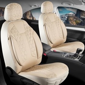 Resim Fresh Start Opel Astra J Hb Uyumlu Deri Detaylı Oto Koltuk Kılıfı Ön Arka Set Cyrus Model Bej Fs 