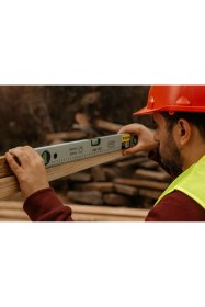 Resim Mıknatıslı Su Terazisi 800 mm | Alüminyum Gövde 3 Ölçüm Penceresi | HS-0163 