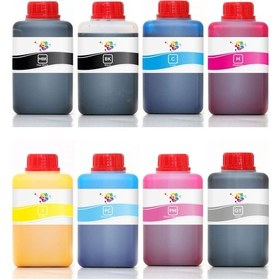 Resim QC Canon imagePROGRAF PRO-4000S Uyumlu Yazıcı Mürekkep Seti 500ml 8 Renk 