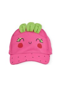 Resim Tuc Tuc Kız Çocuk Çilek Tasarımlı Yaprak Detaylı Pembe Şapka 52cm Yaş 3-5-2731 