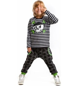 Resim Denokids Mushi Korsan Kafa Sweatshirt - Pantolon Takım Çok Renkli 