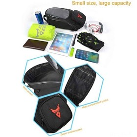 Resim Lemestar Motosiklet Tank Çantası, 7.12 İnç Dokunmatik Ekranlı, Su Geçirmez 1200d Cordura, Yansıtıcı Çizgi, Universal Manyetik Ve Kayışlı Montaj Gri 