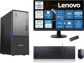 Resim Lenovo Thinkcentre Neo 50T Gen5 Intel Core I7 14700 24GB Ddr5 256GB SSD 21.5 Inç Monitör Windows 11 Pro Intel UHD 770 Masaüstü Bilgisayar 2112UAS0GL00P06 + Zetta Flash Bellek 