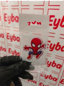 Resim Örümcek Adam Mini Boy 5x7 Cm Renkli Baskı Sticker 