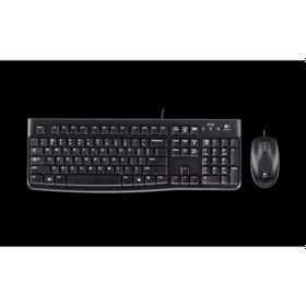 Resim Logıtech Mk120 Tr Q Usb Kablolu Klavye Ve Mouse Set Sıyah 920-002560 Optik 
