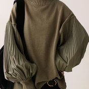 Resim Kadınlar için Rahat Oversize Yüksek Yaka Balıkçı Yaka Kazak - Kabartma Detaylı Yumuşak Örgü, Gelecek Her Mevsim İçin Esnek Kesim, Düz Renk Minimalist Üst, Çok Yönlü Giysi, Konforlu Kumaş, Günlük Kıyafet, Nefes Alabilen Malzeme, Şık Kadın Kazak 