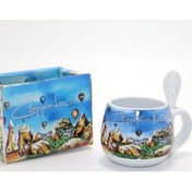 Resim Kaşıklı Yöresel Kahve Fincanı Tekli Model 2 