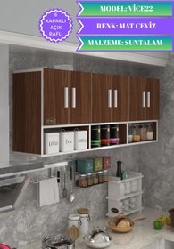 Resim Kenzlife Hazır Mutfak Vice Cvz 060*180*22 Mutfak Banyo Dolabı Kapaklı Raflı 