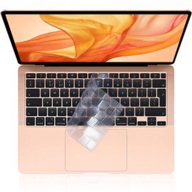 Resim Apple Macbook Air 2020 13 inch M1 A2337 ile Uyumlu Türkçe Q Klavye Slim Şeffaf Klavye Koruyucu Kılıf 