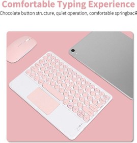 Resim Besthome1 Bluetooth Klavye Fare Seti, 10m Mesafe, 800-1600 Dpi, İos/android/windows Uyumlu, Şık Tasarım - Sarı Diğer 