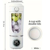 Resim Meridiangoods Çift Motorlu 12 Bıçaklı 700ml 3 Hızlı Portatif Blender Seyahat Spor 
